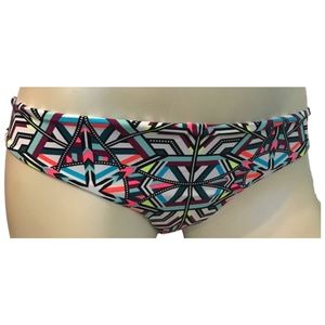 Victoria's Secret PINK Bright Abstract Geo Cheeky Hipster Swim Bottom S